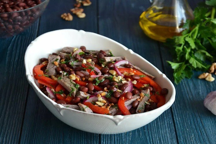 Tbilisi Salad with Beef Tongue