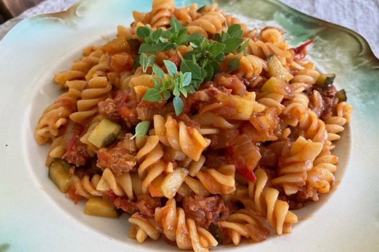 Navy-Style Pasta with Canned Meat