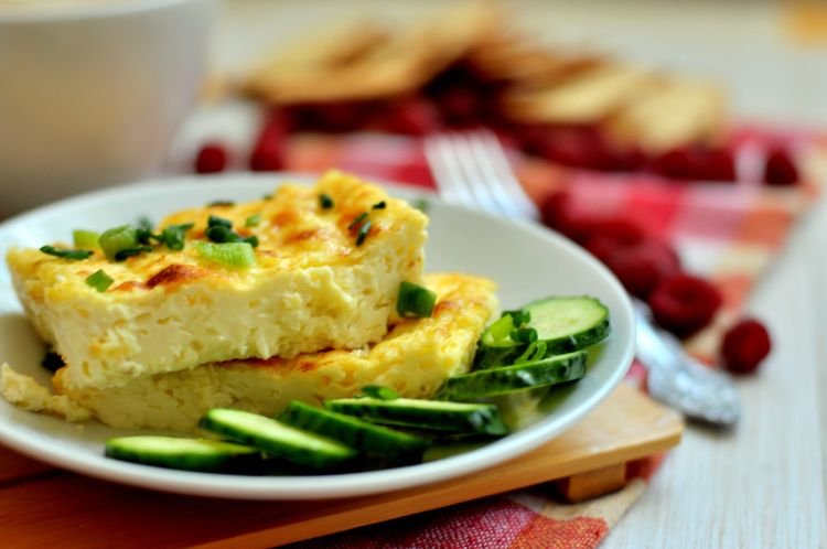 Tender Omelet with Sour Cream in the Oven