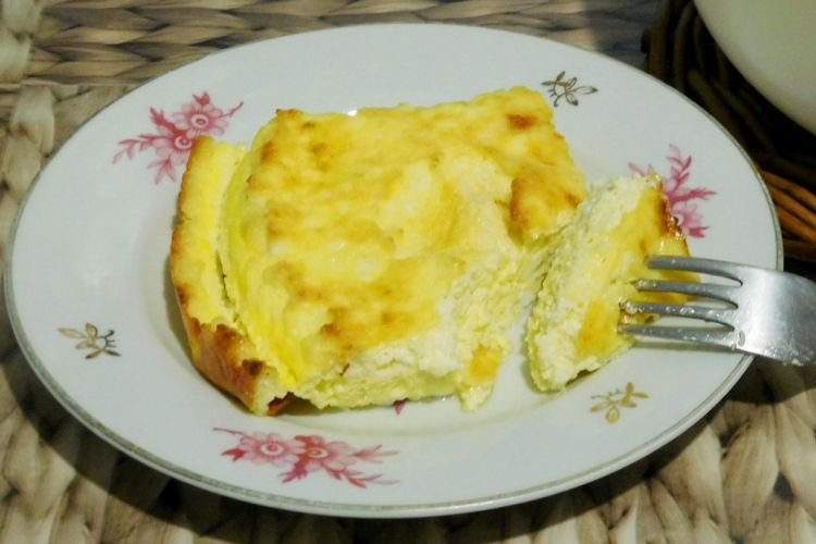 Omelet with Cottage Cheese in the Oven