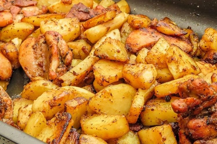 Pechuga de pollo con patatas al horno