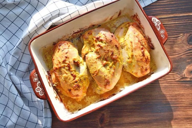 Jugosa pechuga de pollo al horno