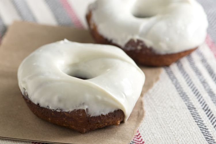 Donas con glaseado blanco