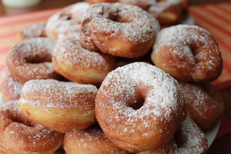 Donas veganas con levadura fresca
