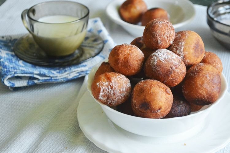 Donas con leche condensada