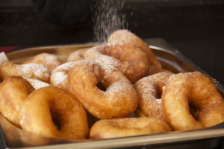 Donas veganas con agua