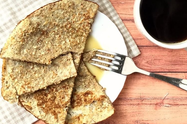 Receta clásica de panqueque de avena