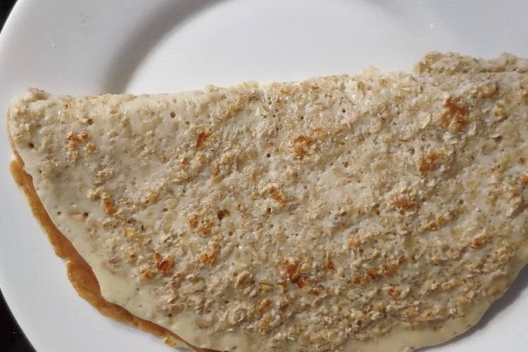 Panqueque de avena dulce con canela
