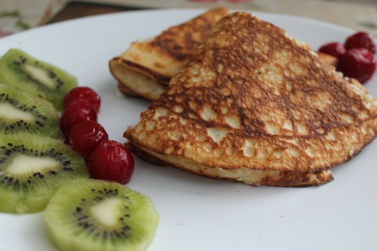 Panqueque de avena con requesón