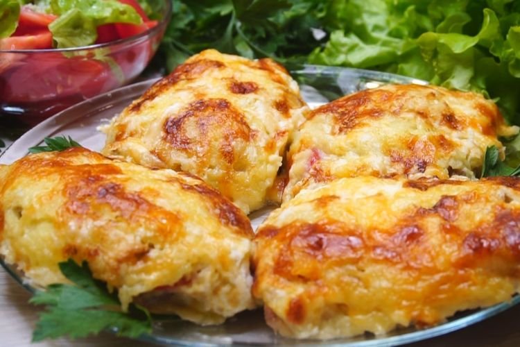 Pork Chops Baked with Cheese