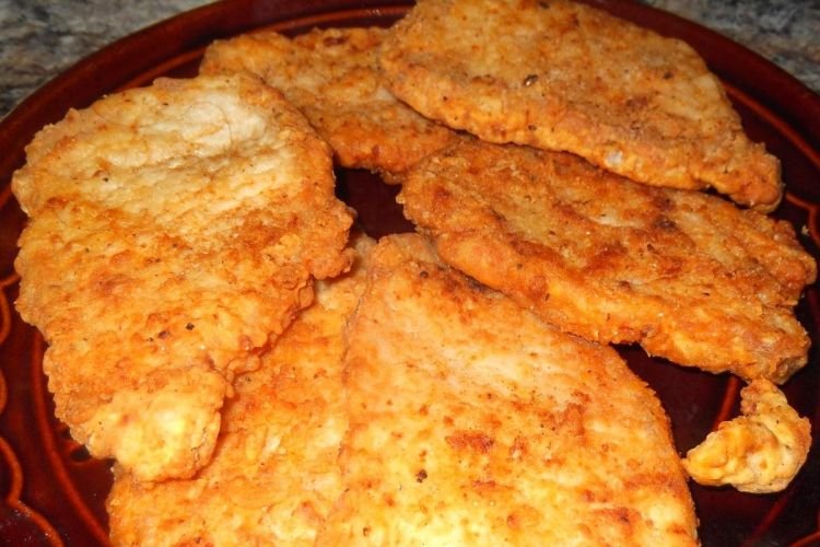 Pork Chops Baked in Spicy Batter