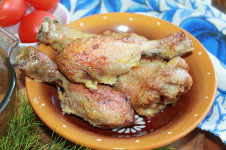 Chicken Drumsticks Baked in Mayonnaise