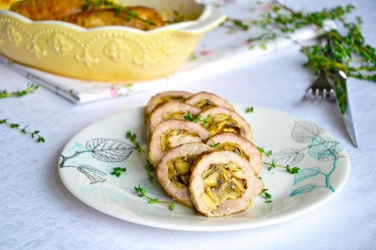 Rinder-Hackbraten mit Speck und Ananas