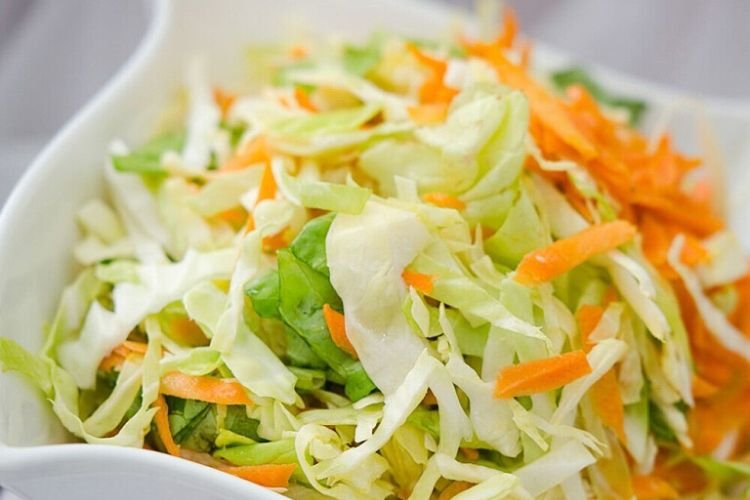 Salad with Napa Cabbage, Black Radish, and Carrots