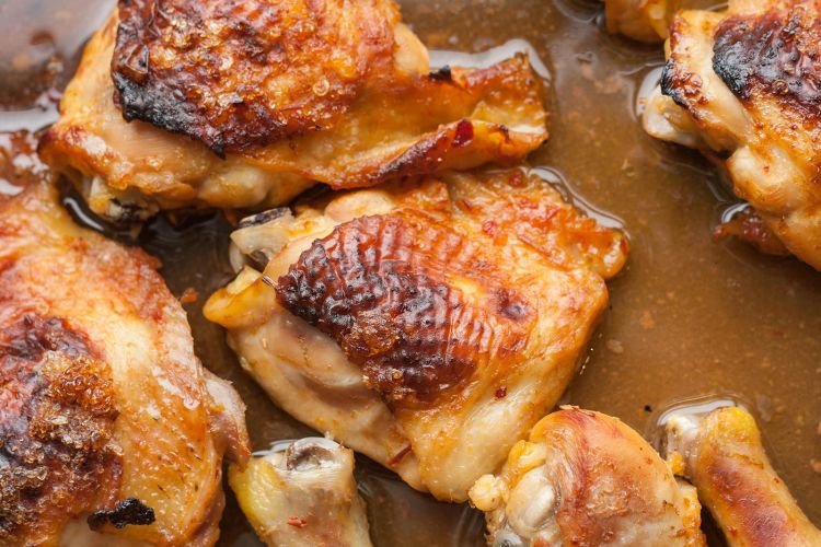 Muslos de pollo asados al horno