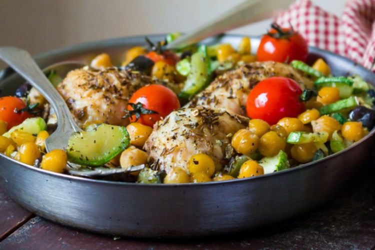PP-Hähnchen mit Gemüse