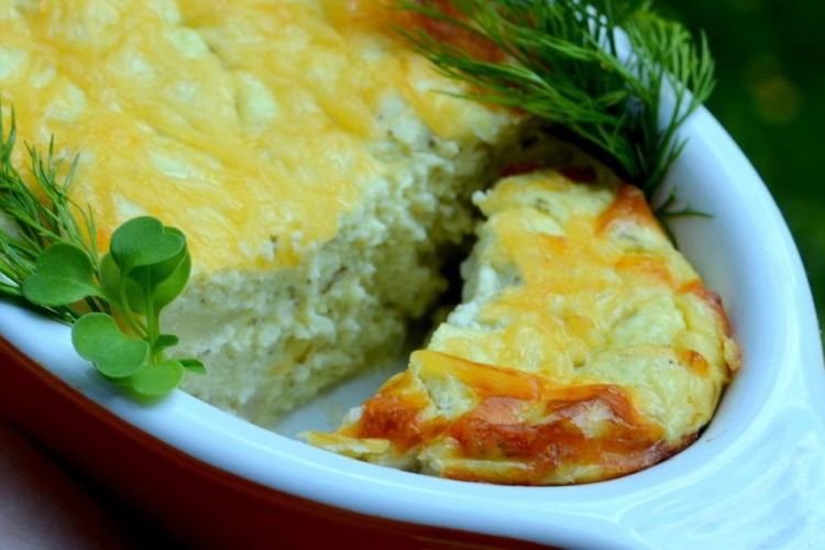 Hähnchen-Blumenkohl-Soufflé