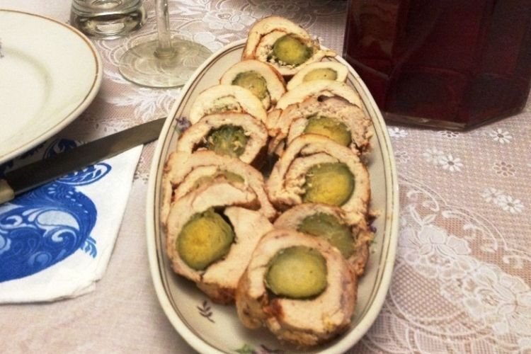 Hähnchenroulade mit Rosenkohl