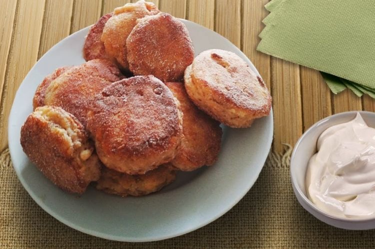 Tortitas de queso con harina de trigo sarraceno