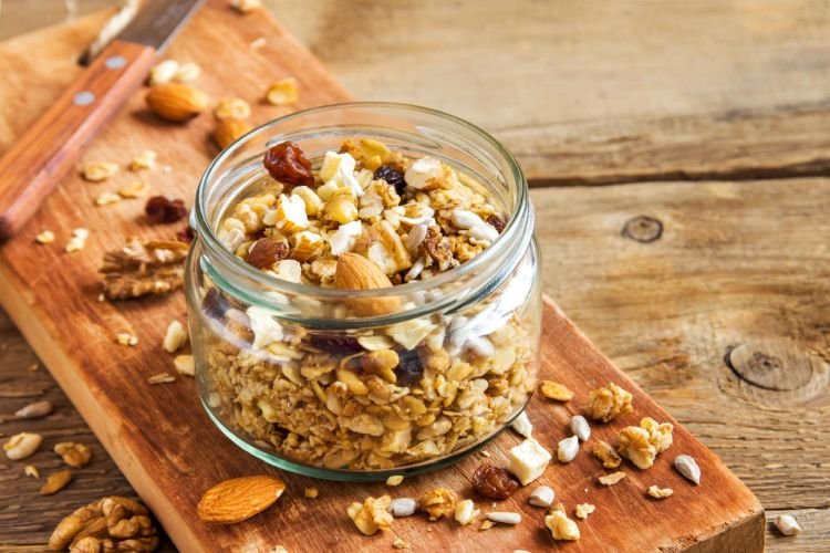 Desayuno saludable con granola