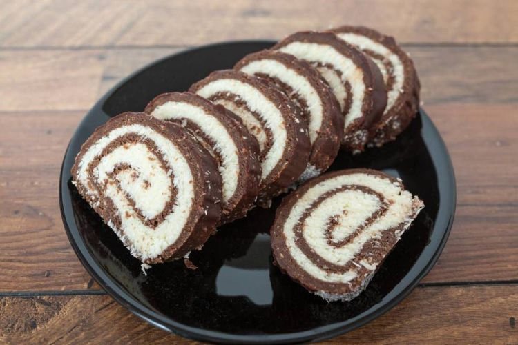 Kokos-Schokoladen-Rolle