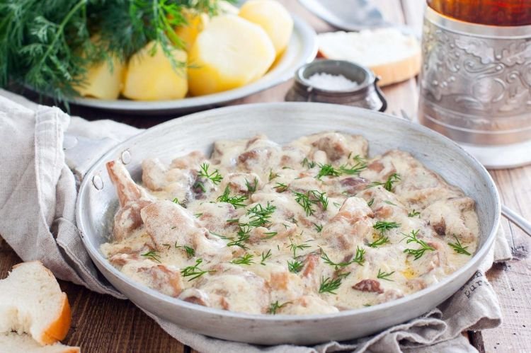 Mushrooms in Cream Sauce