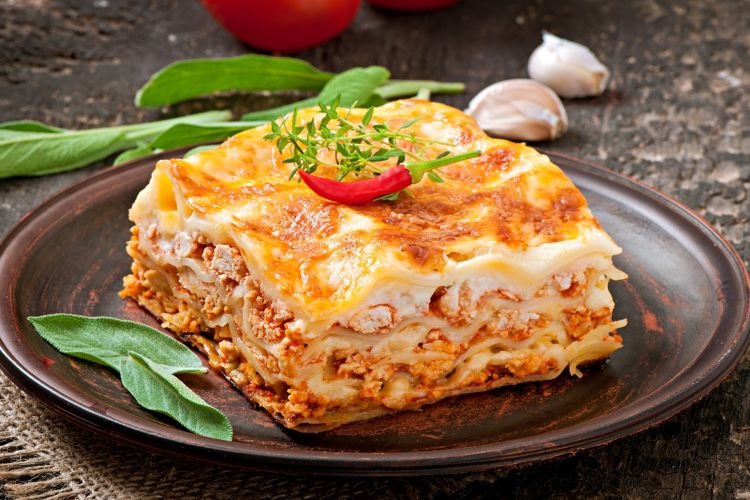 Lasaña con carne picada