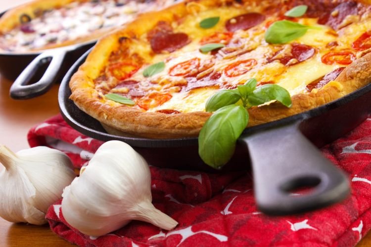 Skillet Pizza with Yeast Dough