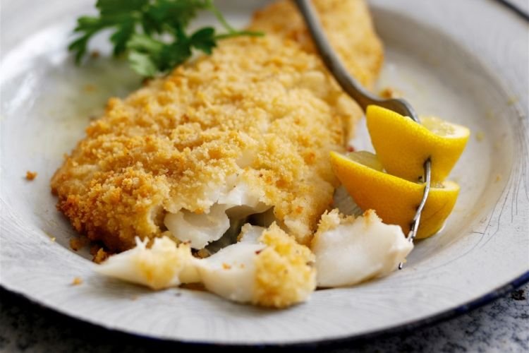 Fried Pollock with Mustard