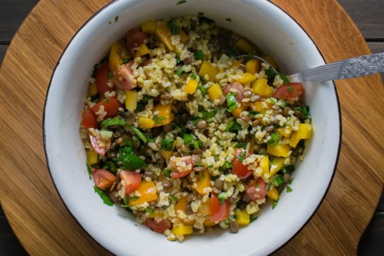 Bulgur and Lentil Salad