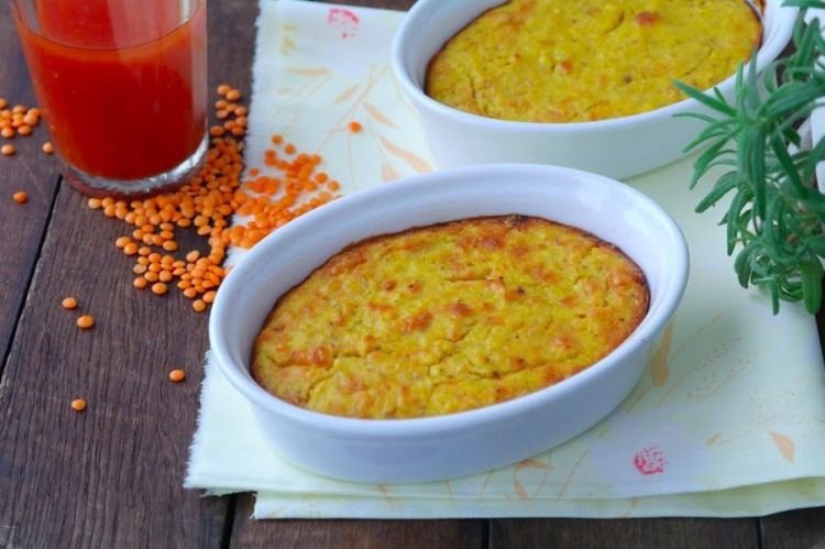 Linsenauflauf mit Kürbis
