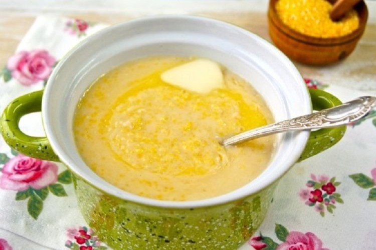 Gachas de maíz con leche
