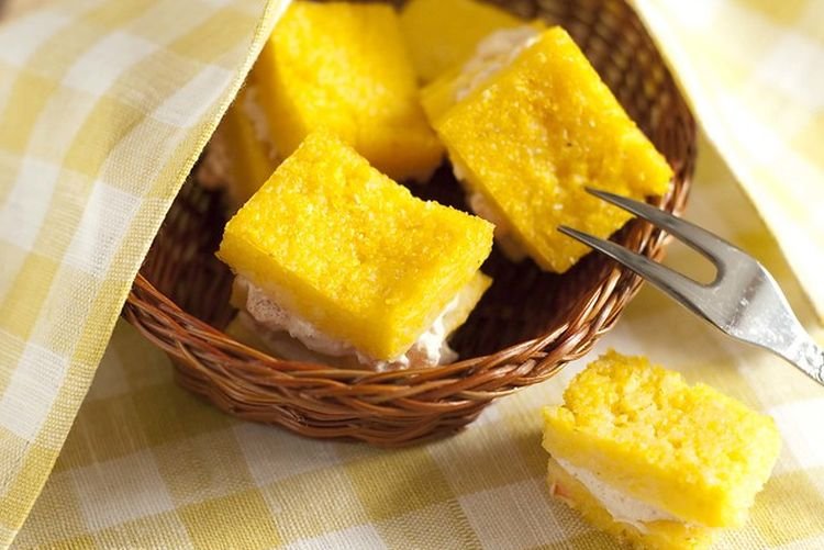 Polenta con requesón