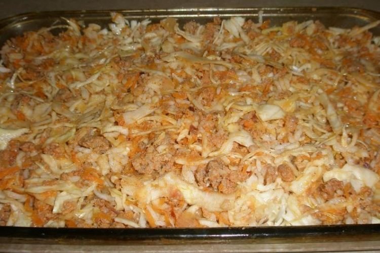 Receta sencilla de rollos de col perezosos