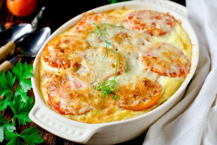 Patatas con col al horno