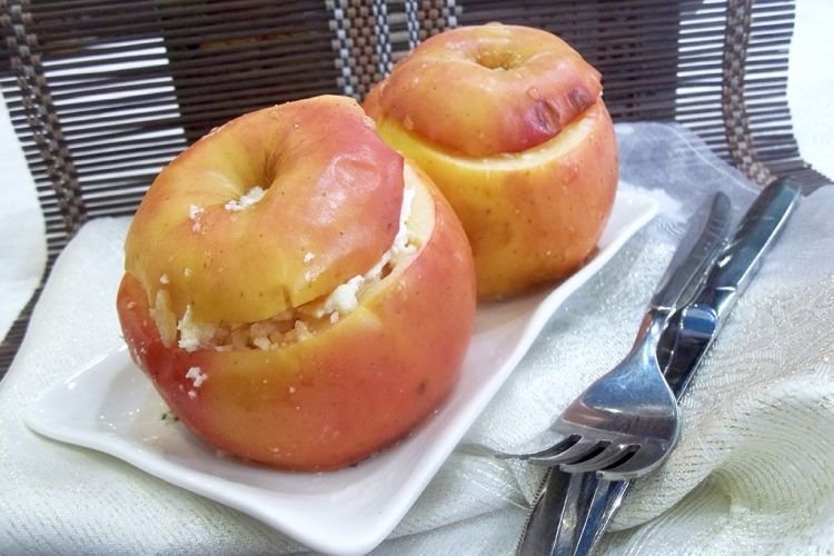 Gebackene Äpfel mit Quark