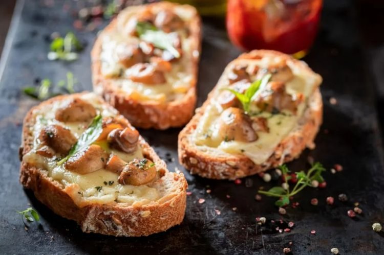 Sándwiches con champiñones