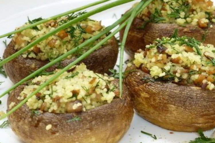 Mushrooms Stuffed with Couscous