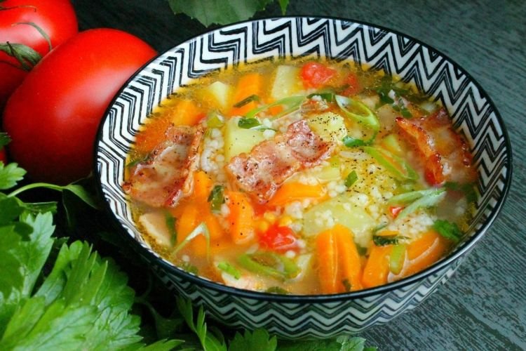 Couscous and Bacon Soup