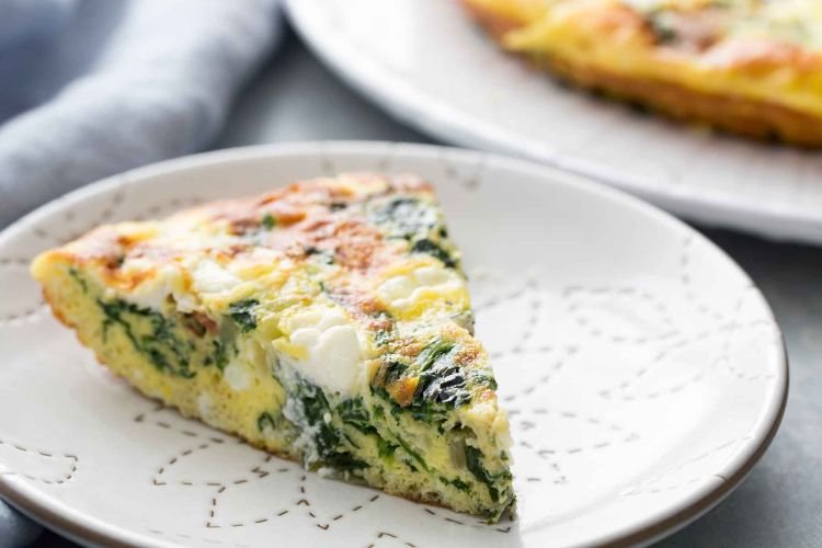 Omelett mit Quark und Spinat