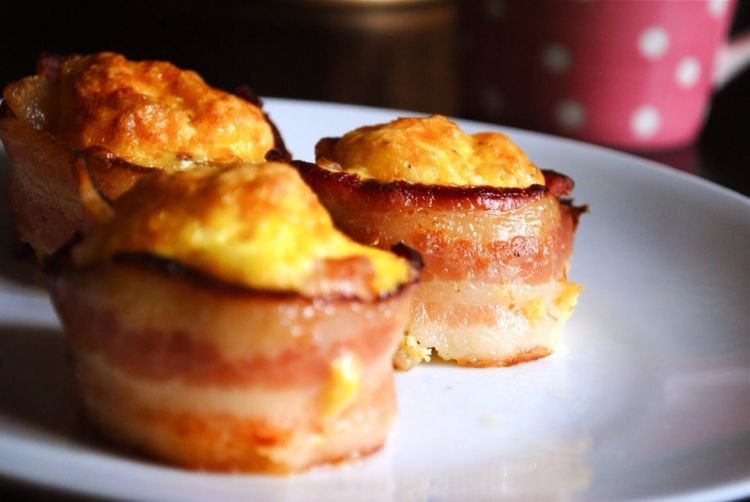 Muffins de huevo con tocino