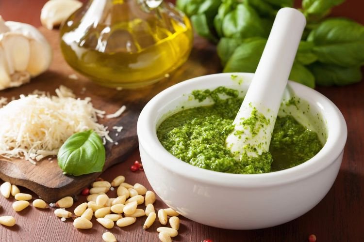 Salsa pesto para espaguetis