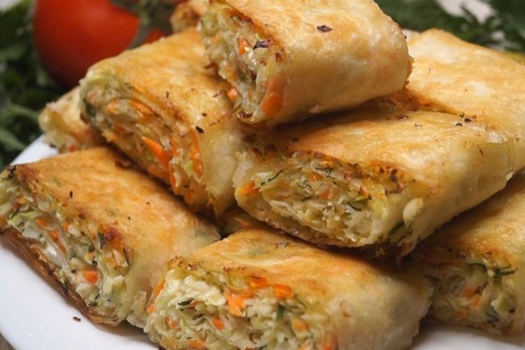 Crispy Lavash with Vegetables