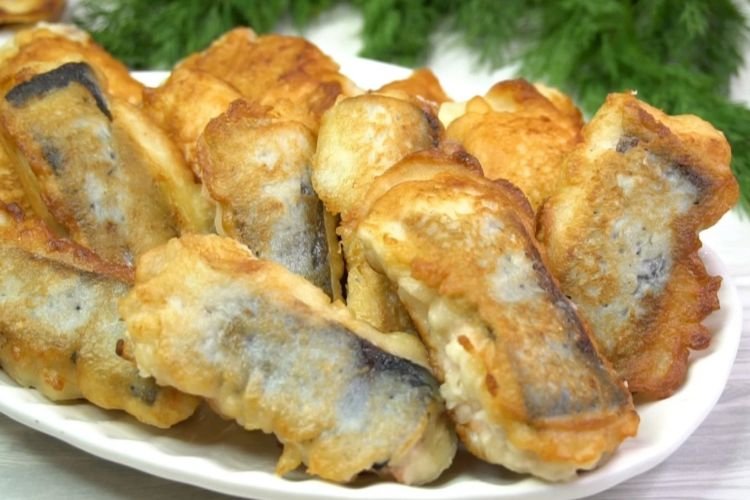 Lachsforelle im Zwiebelteig