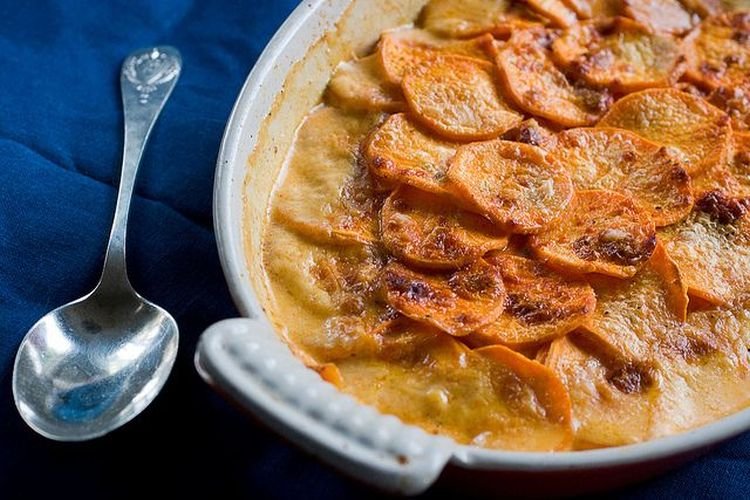 Süßkartoffel-Gratin