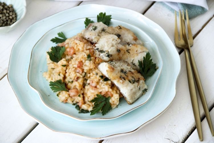 Risotto con gallineta nórdica