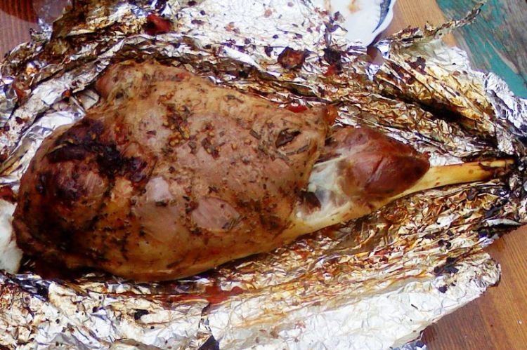 Lammfleisch, in Folie gebacken