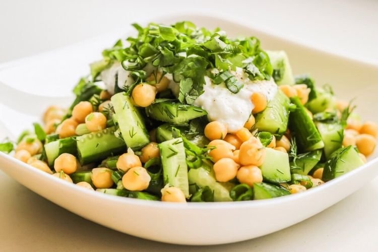 Cucumber and Chickpea Salad