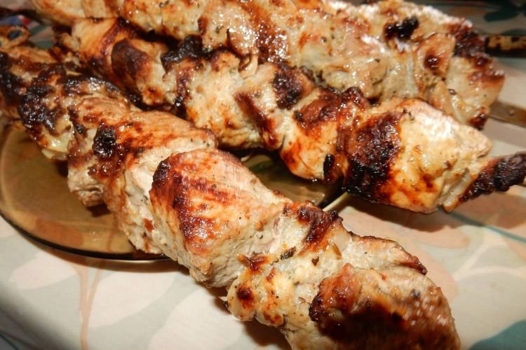 Schaschlik in Mayonnaise