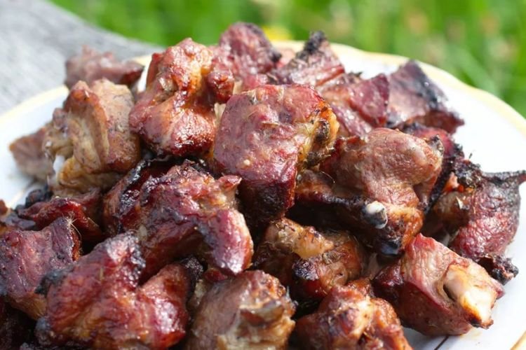 Schaschlik in Sojasauce